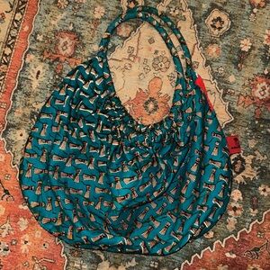 Vibrant cotton African fabric purse 
Shoulder bag from Paris, France
Manan brand